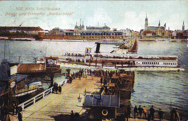 Deutzer Schiffbrücke um 1900