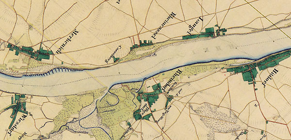 Ausschnitt aus der Topographischen Karte 1 : 25 000 von 1845